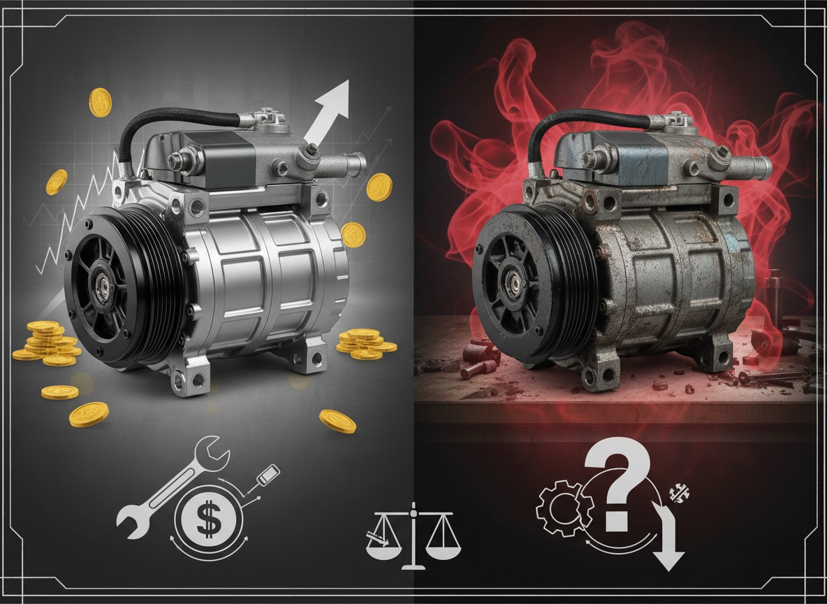 E90系エアコンコンプレッサー交換費用ガイド：中古品利用の費用対効果とリスク